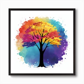 Rainbow Tree 1 Art Print