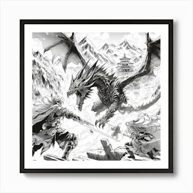 Dragon Warrior by dee Art Print