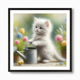 Flower Kitty Art Print