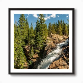 Alberta Falls Square Art Print