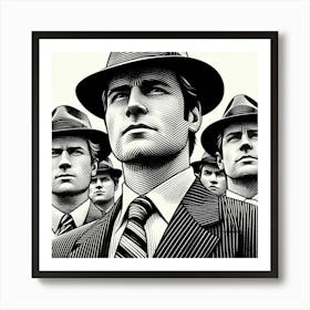 Group Of Men In Suits Art Print