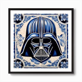 Darth Vader Delft Tile Illustration 2 Art Print