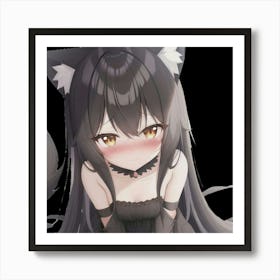 Fox girl Art Print