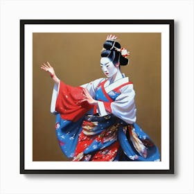 Geisha Dance Art Print