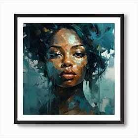 Portrait Of A Black Woman 8 Art Print