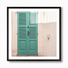 Old wooden front door house entrance Art Print