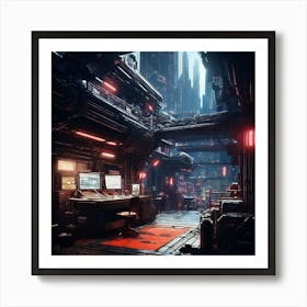 Futuristic Office Art Print