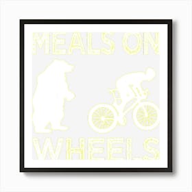 Meals On Wheels Bear Chasing Trail Bike Rider Gifts Art Print