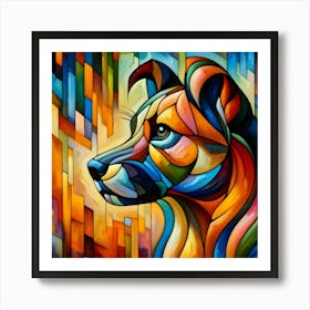 Colorful Dog Painting 1 Art Print