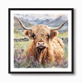 Rough Highland Cattle1 Art Print