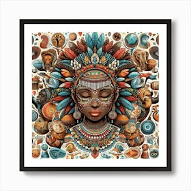 African Woman Wall Art 2 Art Print