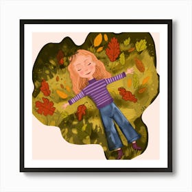 Falling leaves Art Print