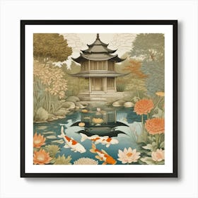 Koi Pond Art Print