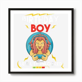 Birthday Boy Level 11 Unlocked Lion 11th Gamer Boys Bday Affiche