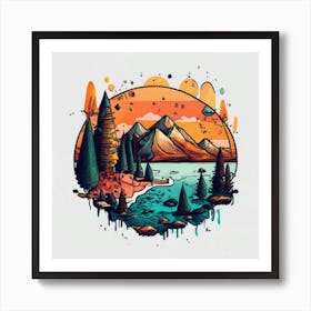 Landscape Painting 3 Art Print