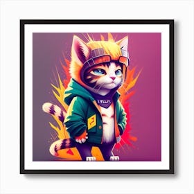 Default A Fullbody Cute Kitten Wearing A Student Jacket Abstract Beau 1 0485d258 3949 4918 9f58 Afae0c6b2a18 1 Art Print