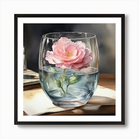 Peony In Water Art Print