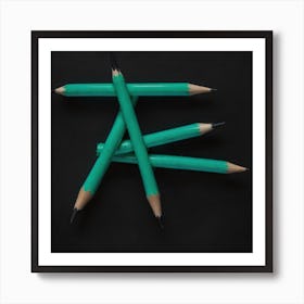 Pencils Cross Art Print