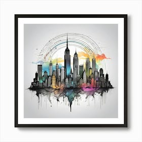 New York City Skyline Canvas Art 1 Art Print