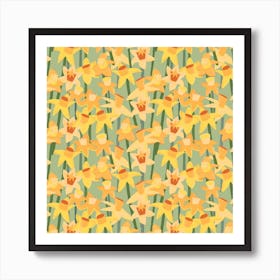 Daffodils Fabric Art Print