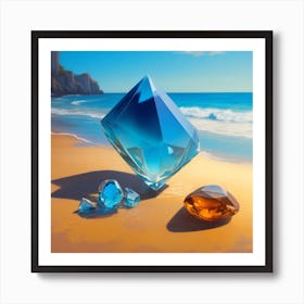 Diamonds On The Beach 1 Art Print