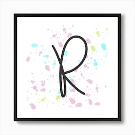 Name Initials Name Initials Letter R Art Print