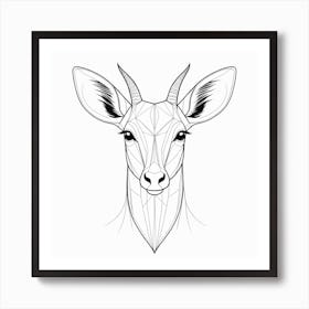 Antelope Head 1 Art Print