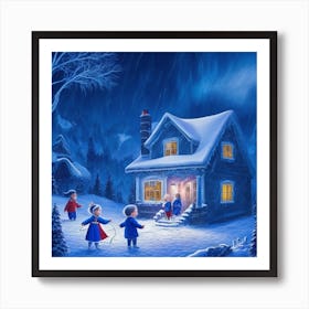 Christmas House Art Print