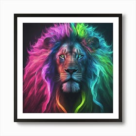 Rainbow Lion Art Print