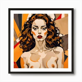 Nude Elegance: Isabella's Unveiled Beauty 1 Art Print