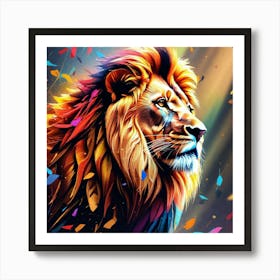 Lion Painting 80 Art Print