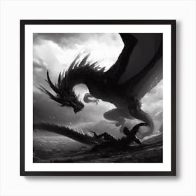 Black Dragon Art Print