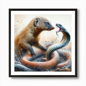 Weasel And Snake 1 Art Print