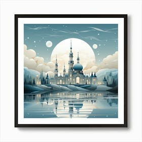 Russian City In Winter Art Print