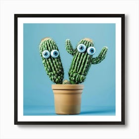 Cactus With Eyes 1 Art Print