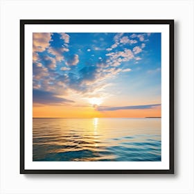 Sunset Over The Sea Art Print