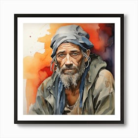 Old Man In A Hat Art Print