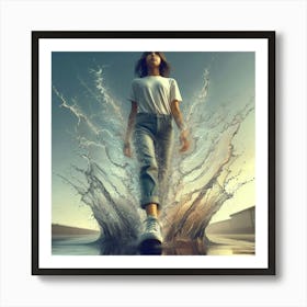 Water Splash Stock Videos & Royalty-Free Footage Art Print