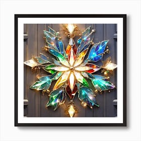 Glass Snowflake Art Print