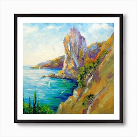 Rocks by the sea Art Print