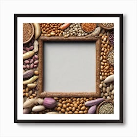 Frame Created From Legumes On Edges And Nothing In Middle Trending On Artstation Sharp Focus Stud (3) Art Print
