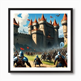 Knights In Armour Art Print