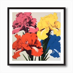 Gladiolus 4 Pop Art Illustration Square Art Print