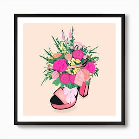 High Heel Bouquet Art Print