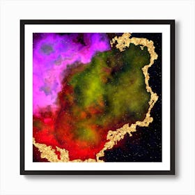 100 Nebulas in Space with Stars Abstract n.057 Art Print