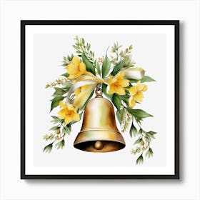 Bell With Flowers 1 Art Print