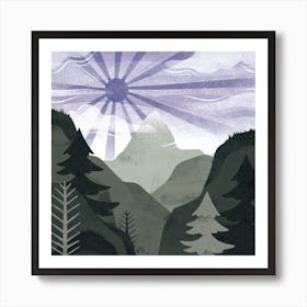 Purple Skies Square Art Print