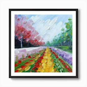 a flower garden in spring 20 Art Print