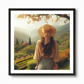 Woman In A Hat Art Print