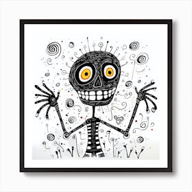 Day Of The Dead Skeleton 1 Art Print